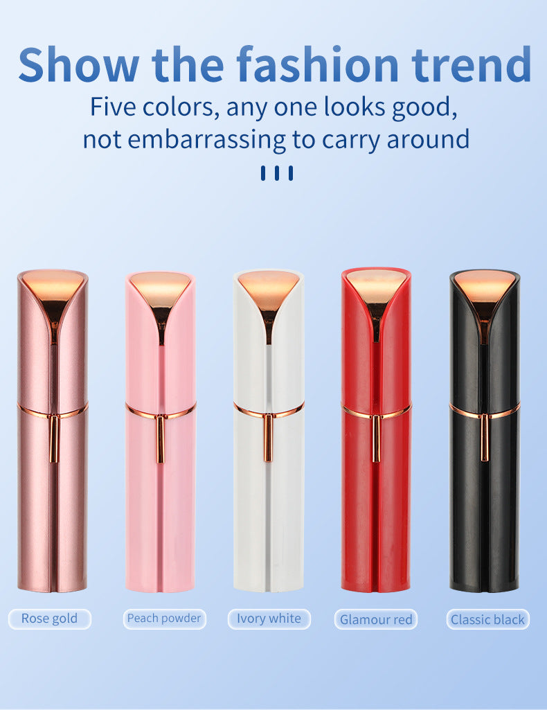 USB Rechargeable Eyebrow Trimmer - Portable Lipstick Shape Electric Shaver