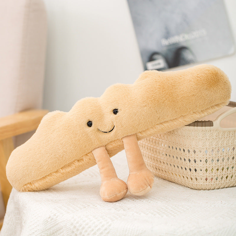 Bread Toast Plush Pillow Cute Cushion Sofa Toy Kids Comfort