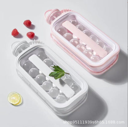 2-in-1 Silicone Ice Ball Mold - Foldable Ice Cube Tray
