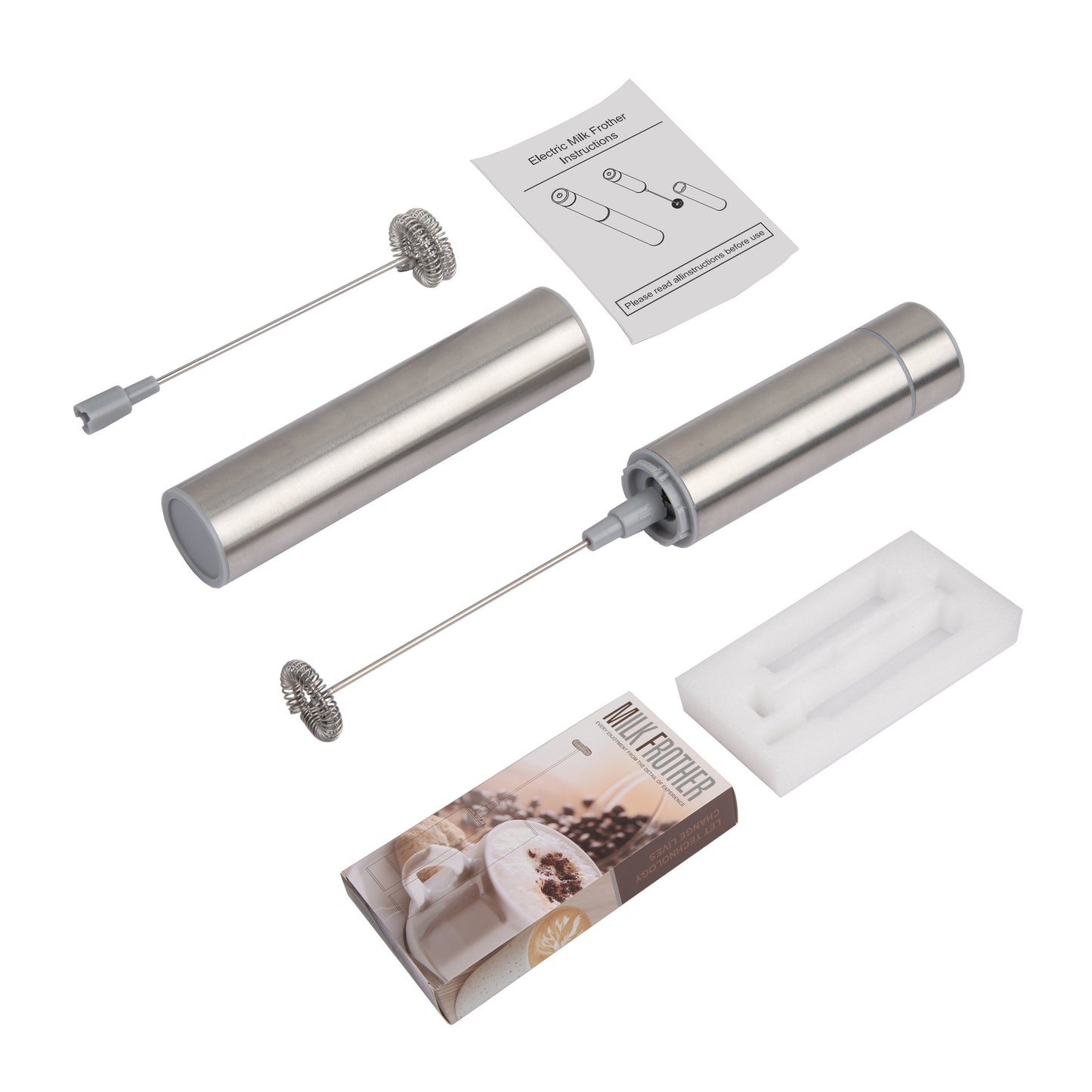 USB Rechargeable Handheld Milk Frother – Electric Cream & Coffee Whisk for Home