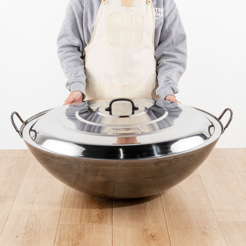 Cast Iron Wok - Traditional Round Bottom Stir Fry Pan