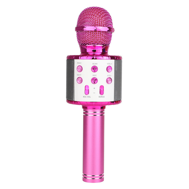 Wireless Bluetooth Karaoke Microphone 858L LED Light Mic