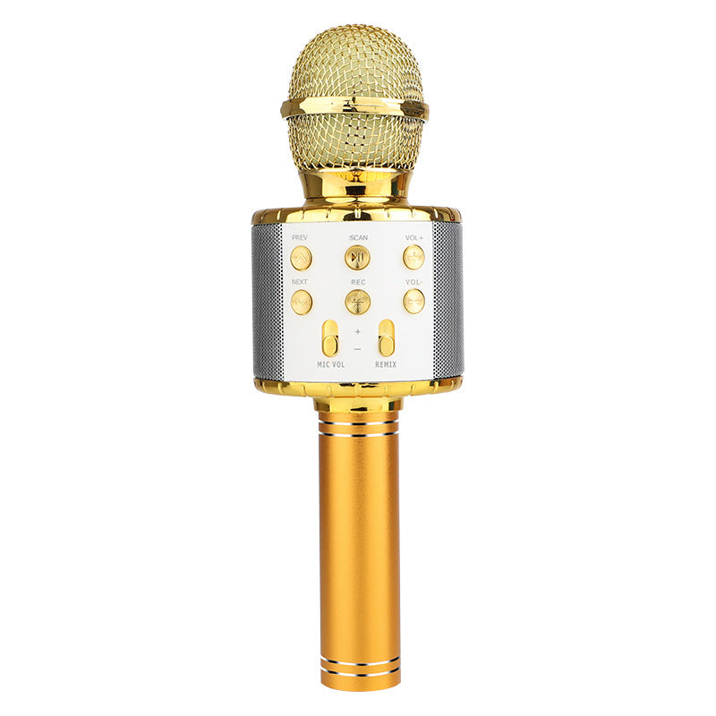Wireless Bluetooth Karaoke Microphone 858L LED Light Mic