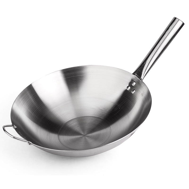 Stainless Steel Wok 34-43cm Multi Purpose Stir Fry Pan