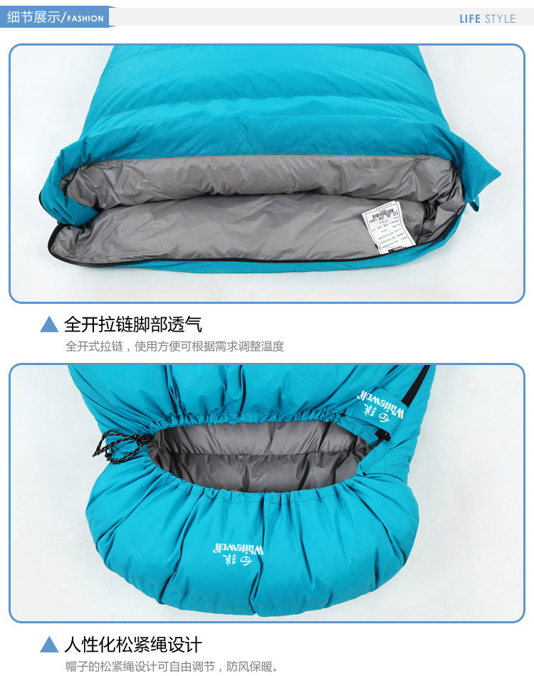 Ultralight Down Sleeping Bag - White Duck Down Camping Bag