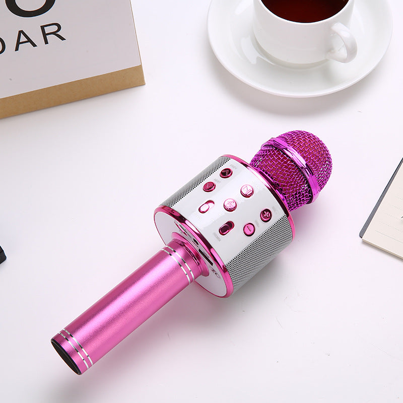 Wireless Bluetooth Karaoke Microphone 858 Kids Home Gift