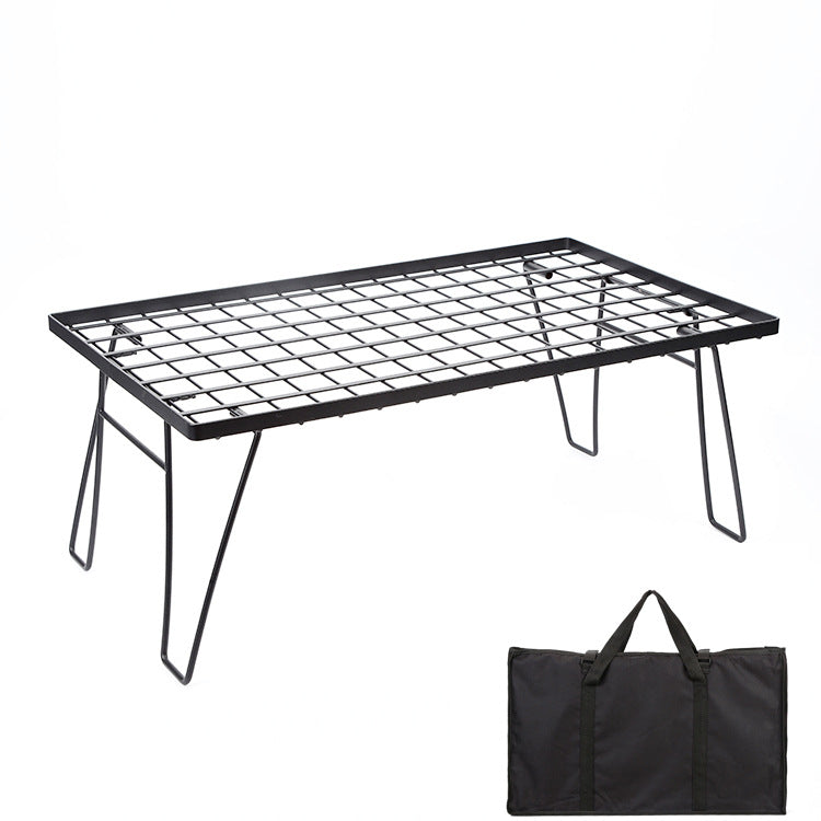 Portable Folding Camping Table Multi Layer Outdoor BBQ Table