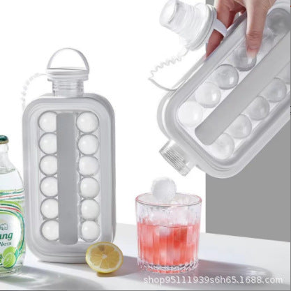 2-in-1 Silicone Ice Ball Mold - Foldable Ice Cube Tray