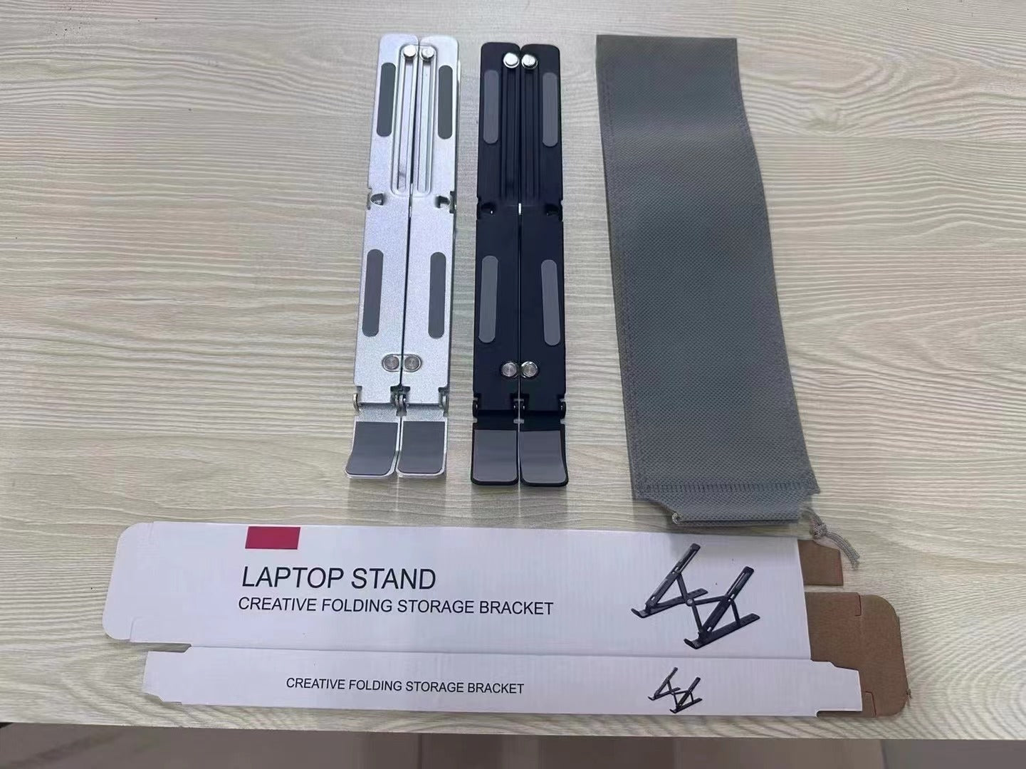 Aluminum Laptop Stand - Foldable Dual Layer Cooling Riser