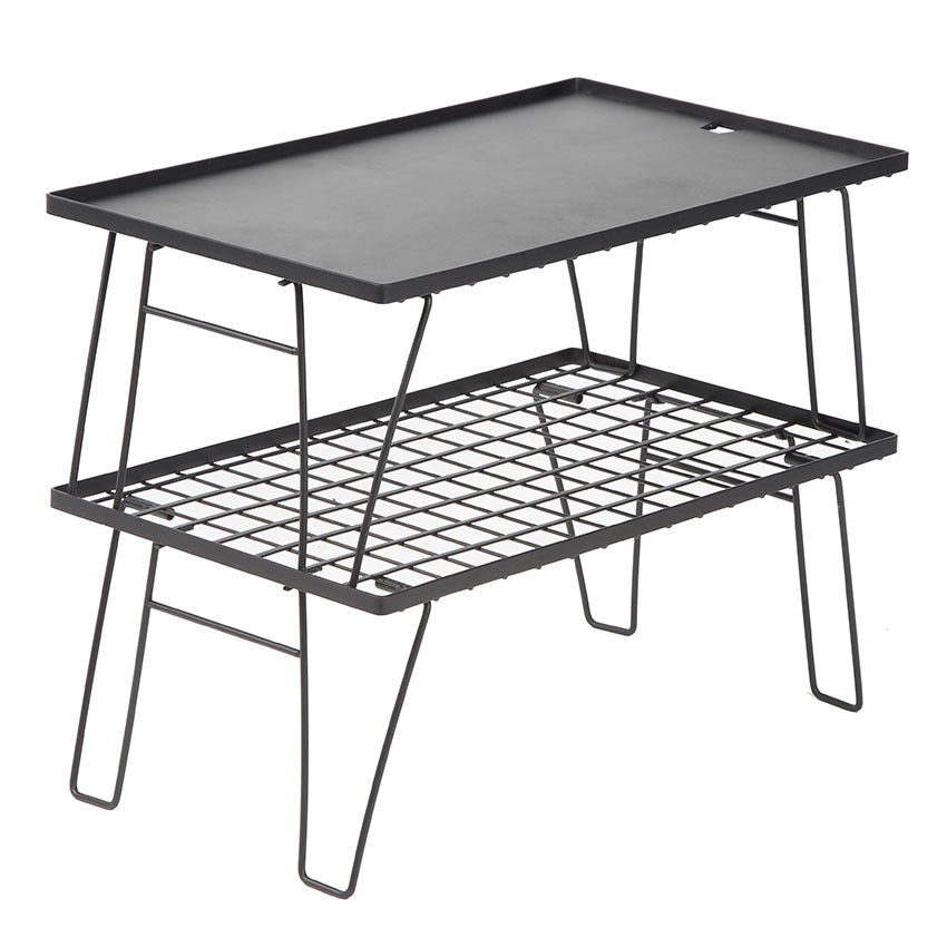 Portable Folding Camping Table Multi Layer Outdoor BBQ Table