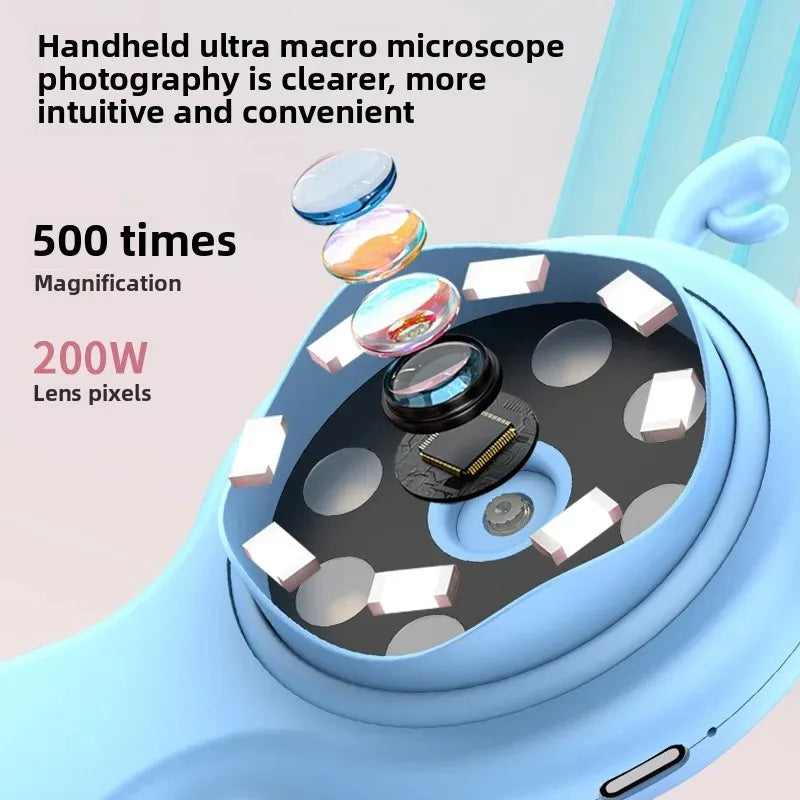 200X Kids Microscope - Macro Lens Learning Magnifier Tool