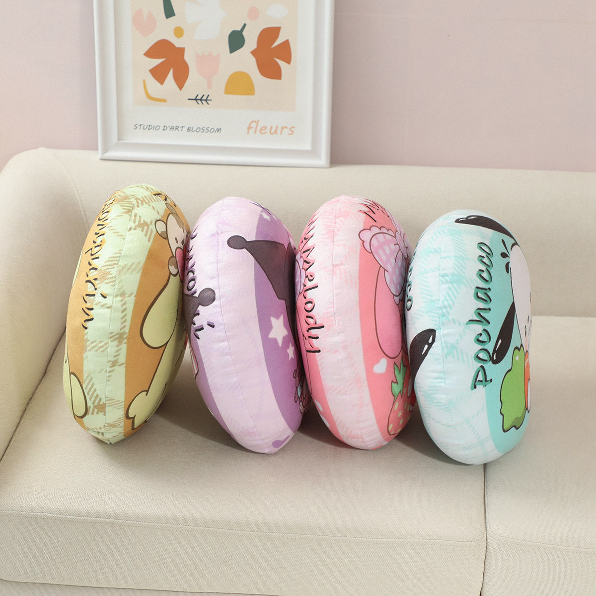 Reversible Cartoon Cushion Sofa Car Lumbar Office Seat