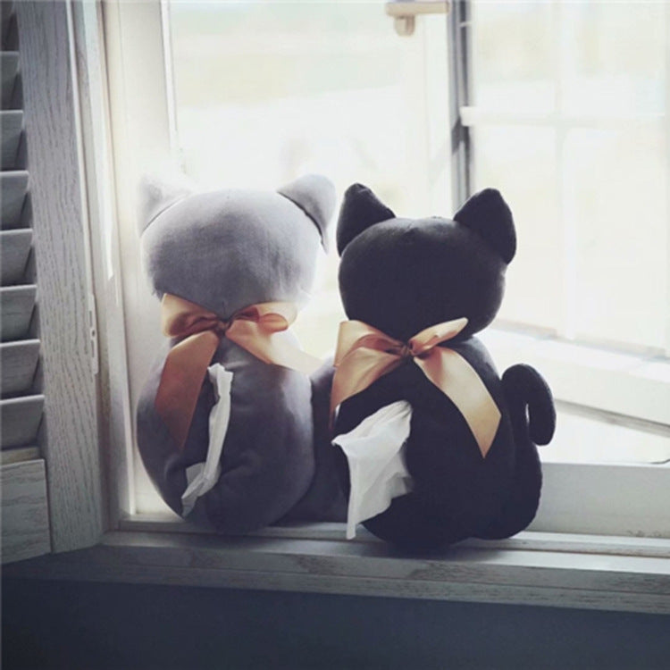 Plush Cat Tissue Box Cover Cute Holder Car Home Office Decor