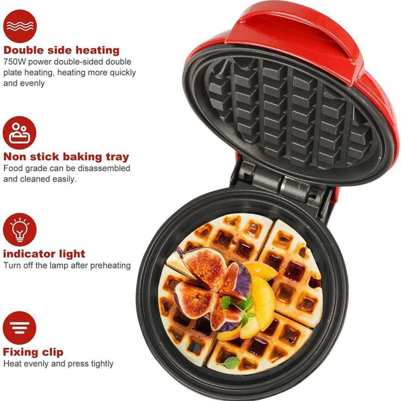 Constant temperature automatic temperature control double-sided heating children's baking machine household electric cake pan American waffle machine breakfast machine