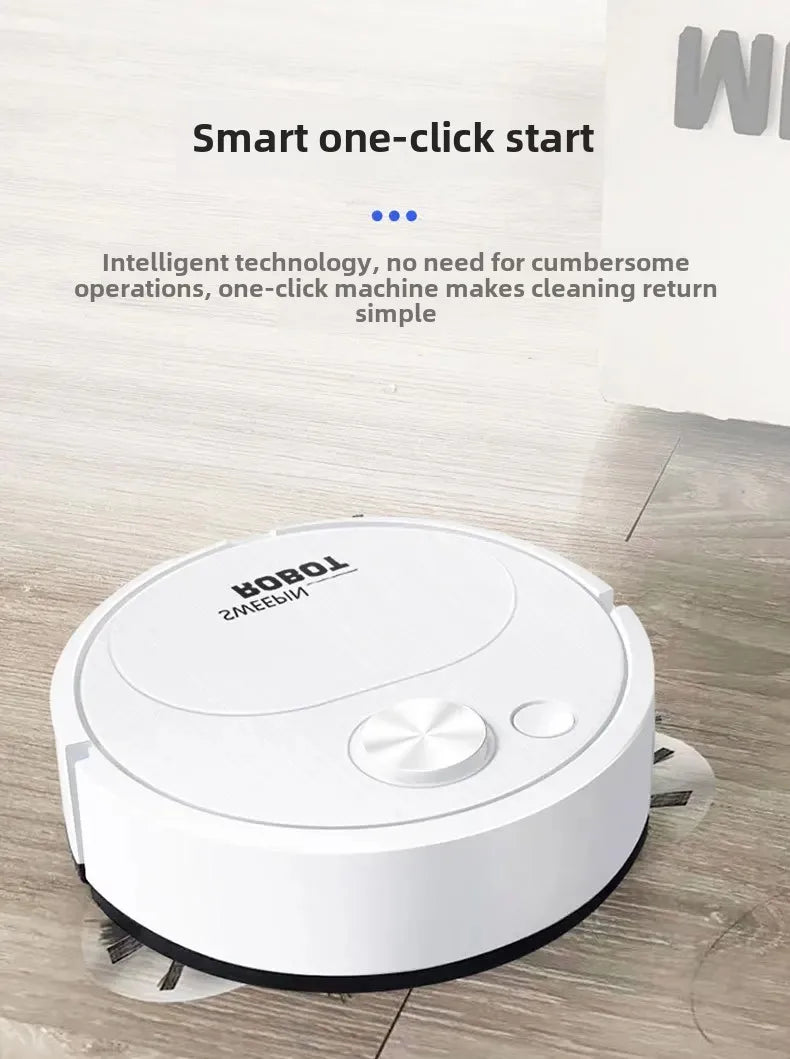 Rechargeable Robot Vacuum - 3-in-1 Mini Smart Sweeper