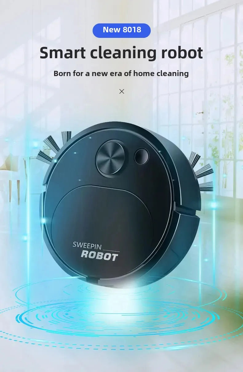 Rechargeable Robot Vacuum - 3-in-1 Mini Smart Sweeper