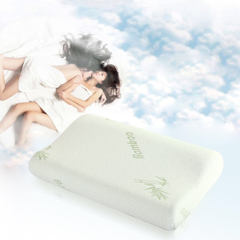 Bamboo Fiber Memory Foam Pillow - Cervical Neck Support