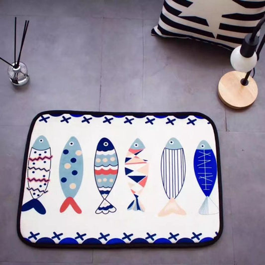 Cartoon Door Mat Absorbent Anti Slip Bathroom Kitchen Floor Mat