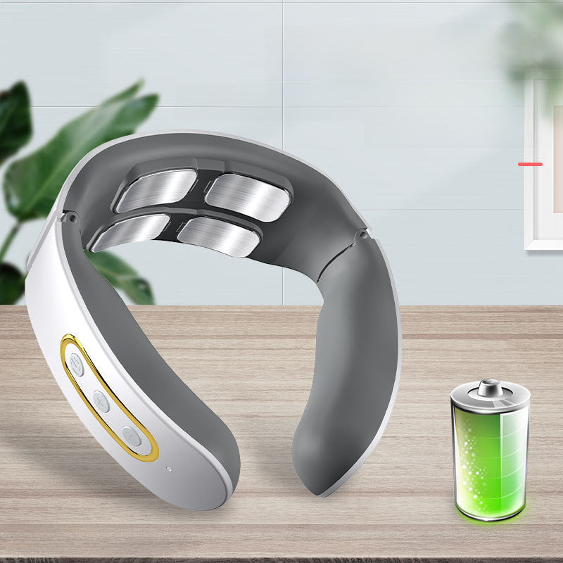 Cervical Neck Massager - Electric Pulse Massager with Heat & Remote Control