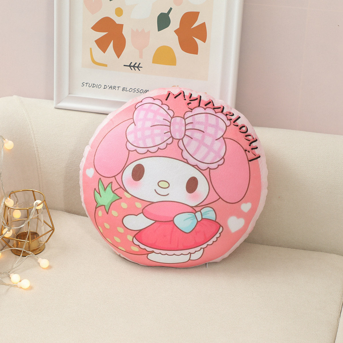 Reversible Cartoon Cushion Sofa Car Lumbar Office Seat