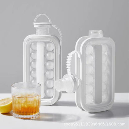 2-in-1 Silicone Ice Ball Mold - Foldable Ice Cube Tray