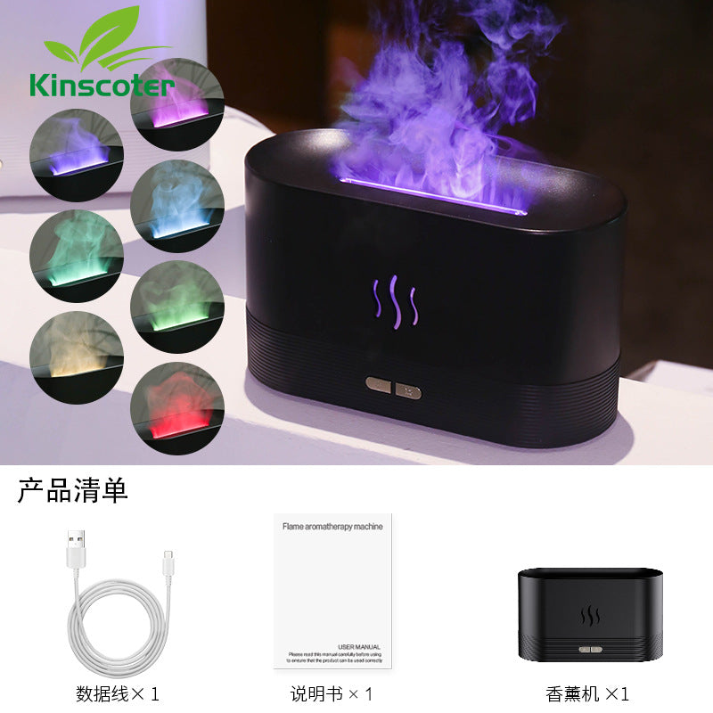 Flame Humidifier - Nordic Projection Flame Aroma Diffuser Large Capacity for Home
