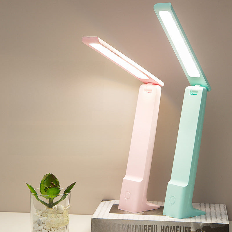 Rechargeable LED Desk Lamp - USB Touch Control Folding Study & Bedside Table Light
