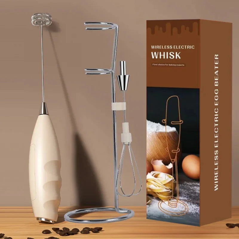 Electric Milk Frother Automatic Whisk Coffee Foam Maker Mini