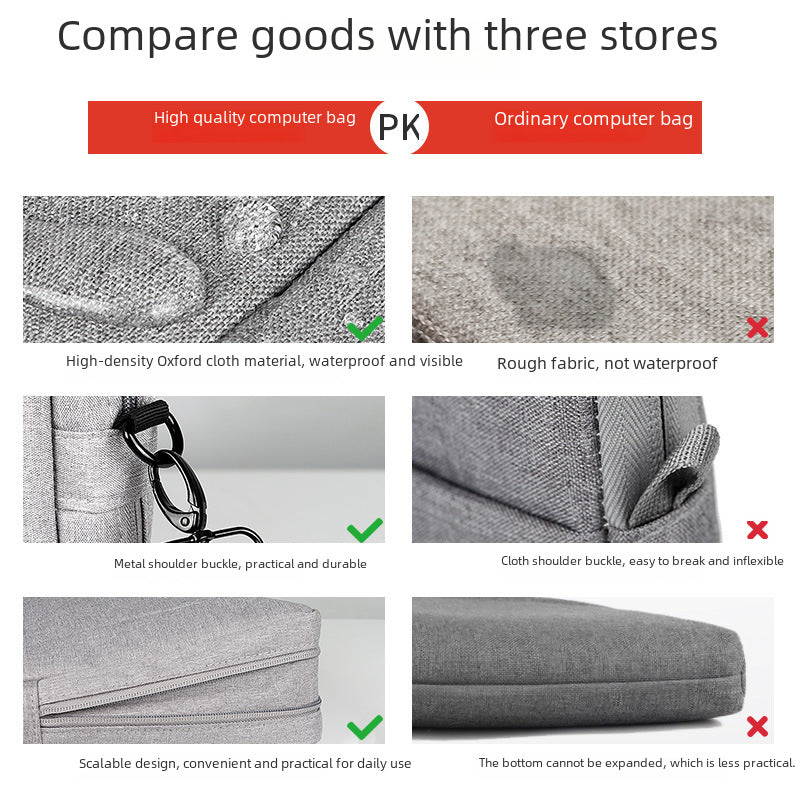 Waterproof Laptop Bag 13-15.6 inch - Shoulder Briefcase