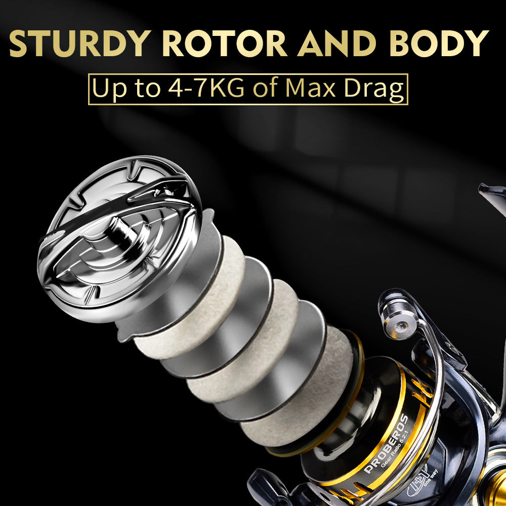 Spinning Wheel CNC Metal Rocker Arm Yuantou Luya Wheel 7+1BB 8KG Fishing Reel Sea Fishing Rock Fishing Wheel PR800