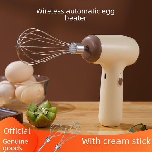 Wireless Electric Mixer - Rechargeable Handheld Egg Beater