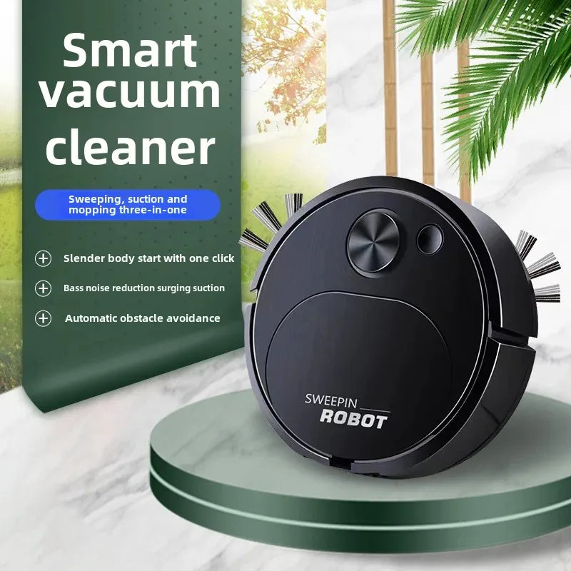 Rechargeable Robot Vacuum - 3-in-1 Mini Smart Sweeper