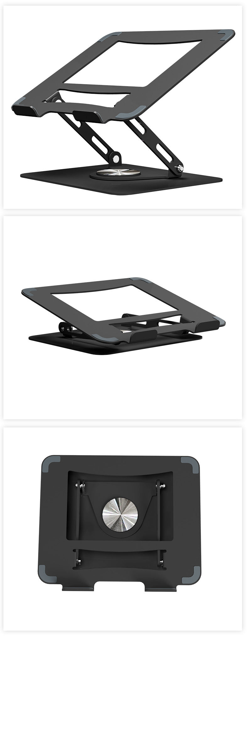 Foldable Laptop Stand - Rotatable Cooling Elevated Riser