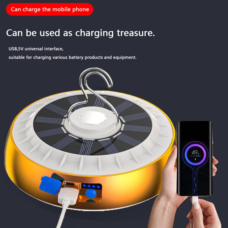 USB Rechargeable LED Camping Lantern Remote Control Tent