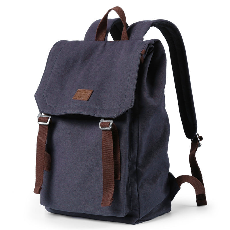 Canvas Backpack Men Korean Style College Student Travel Bag