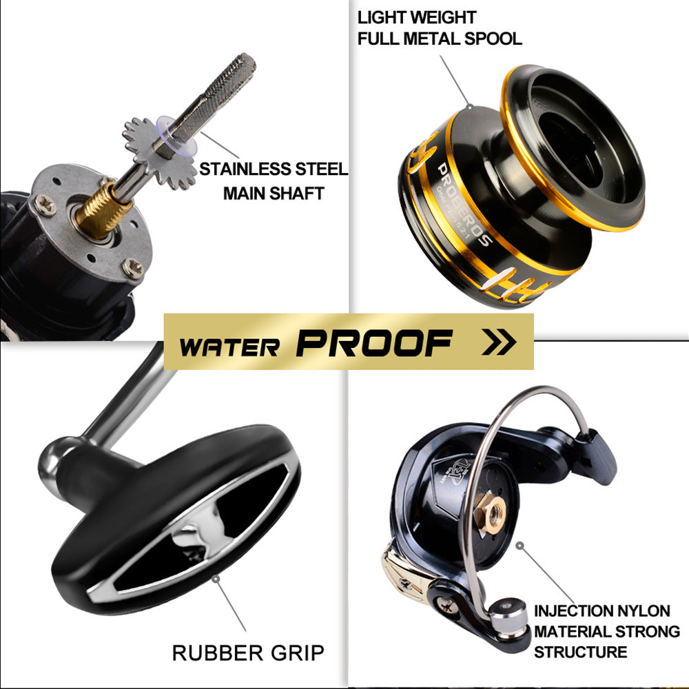 Spinning Wheel CNC Metal Rocker Arm Yuantou Luya Wheel 7+1BB 8KG Fishing Reel Sea Fishing Rock Fishing Wheel PR800