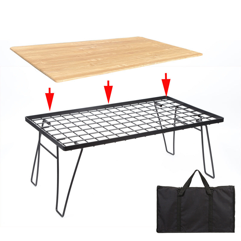Portable Folding Camping Table Multi Layer Outdoor BBQ Table