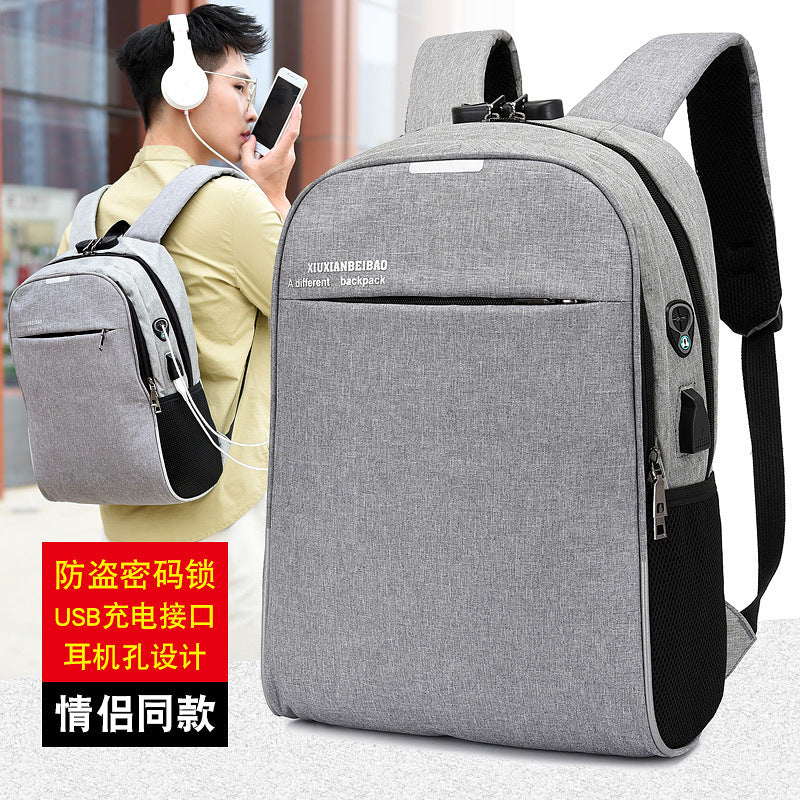 USB Charging Backpack Large Capacity School Laptop Bag