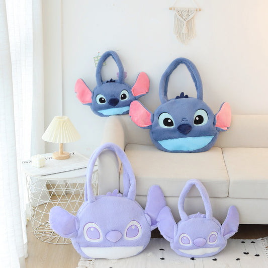 Stitch Plush Crossbody Bag - Cute Cartoon Shoulder Handbag
