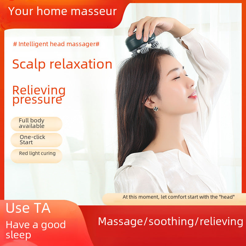 Electric Head Massager - 3D Scalp Massager with Red Light Therapy