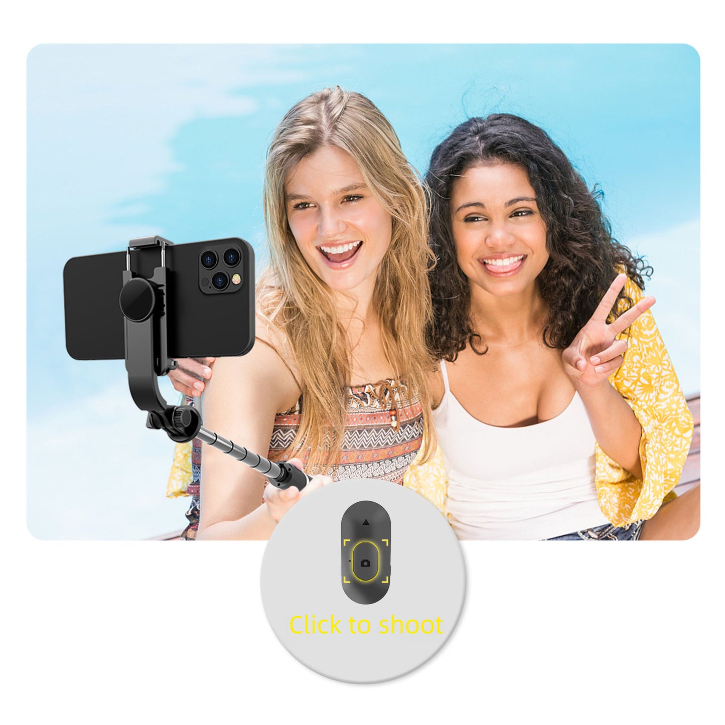 Bluetooth Selfie Stick Q02 Tripod Live Broadcast Stand 1M