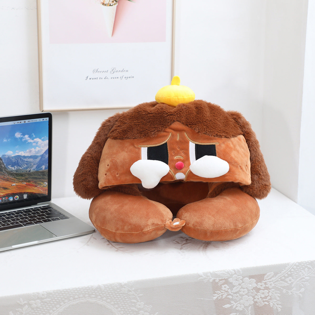 Cartoon U Shaped Neck Pillow Travel Headrest Cervical Pillow