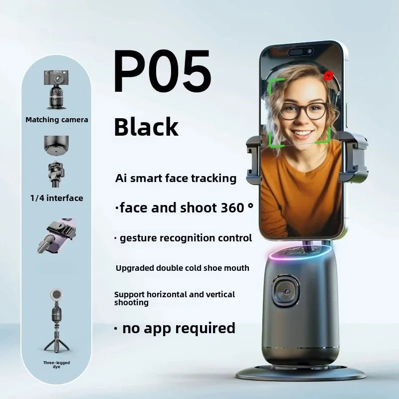 AI Phone Gimbal 360 Auto Tracking Stand for Live Streaming
