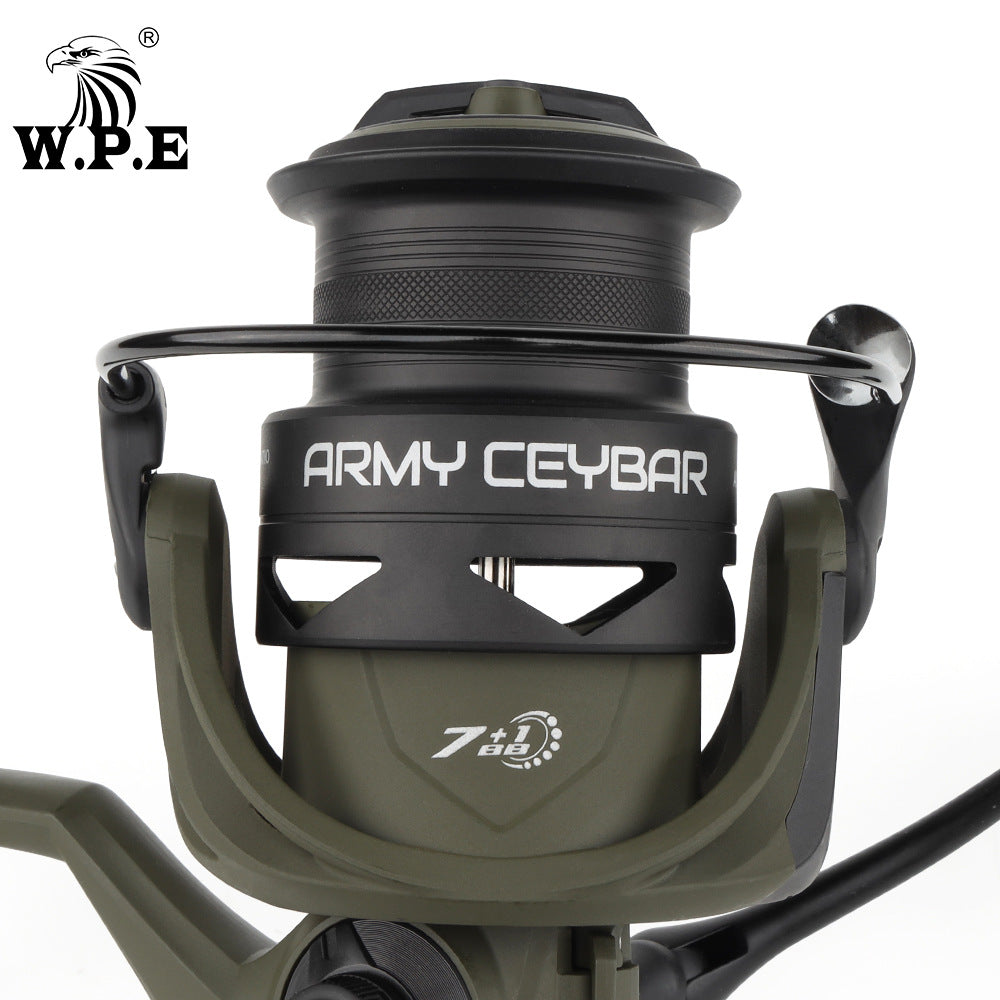 W.P.E Flying Spinning Fishing Reel 5000/6000 – 7+1BB, 5.1:1, Double Discharge
