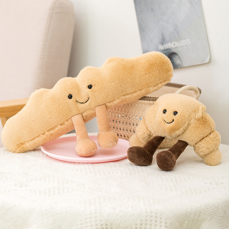 Bread Toast Plush Pillow Cute Cushion Sofa Toy Kids Comfort