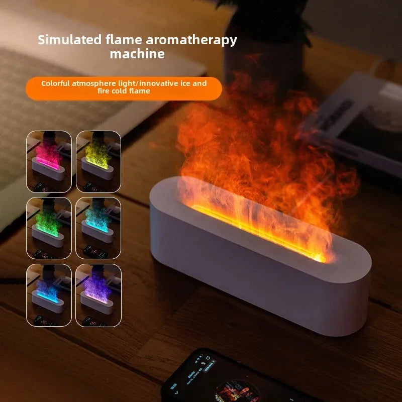 Ultrasonic Flame Diffuser Essential Oil Humidifier Aromatherapy