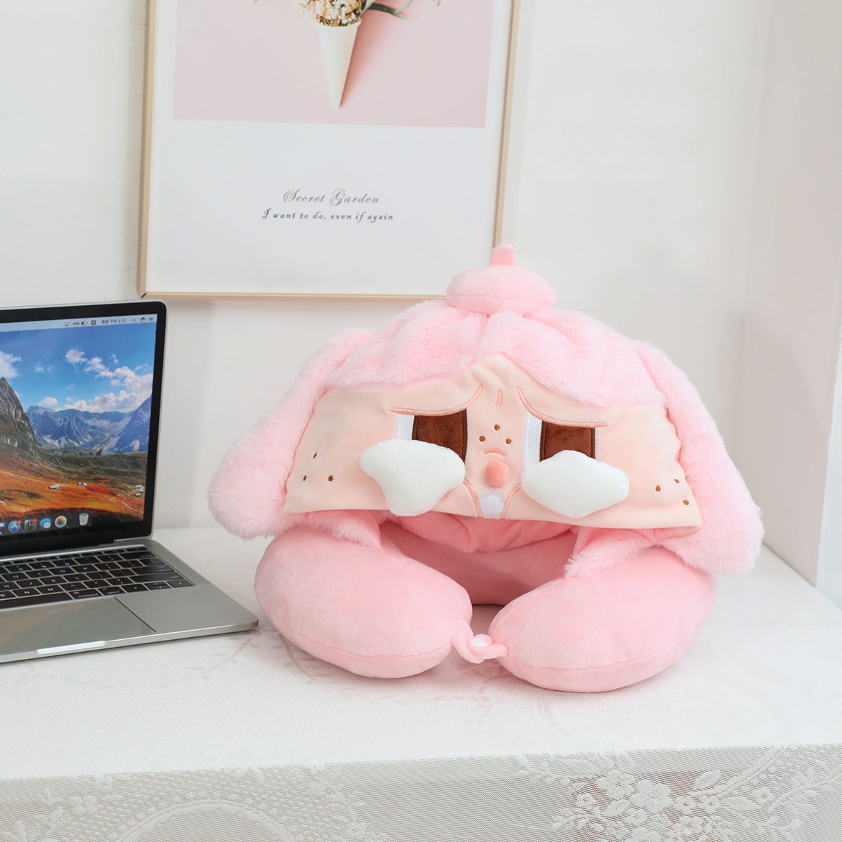 Cartoon U Shaped Neck Pillow Travel Headrest Cervical Pillow