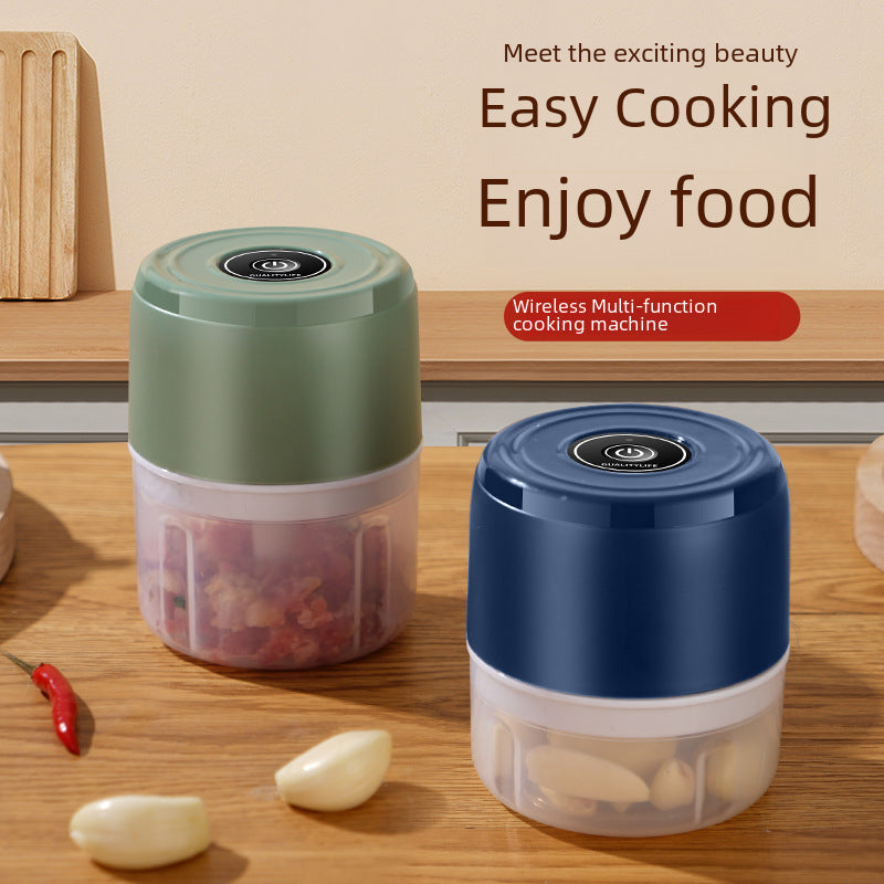Compact Wireless Electric Garlic Chopper Mini Food Processor USB Rechargeable