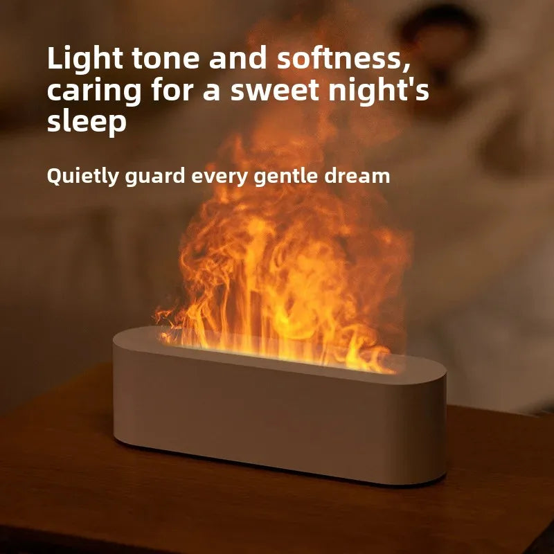 Ultrasonic Flame Diffuser Essential Oil Humidifier Aromatherapy