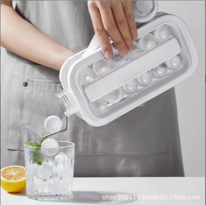 2-in-1 Silicone Ice Ball Mold - Foldable Ice Cube Tray